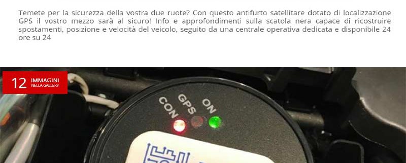 Antifurto satellitare Motociclo